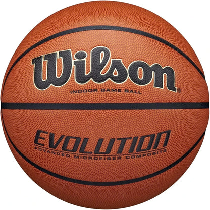 Wilson Evolution Basketball 29.5" Official Indoor Game Ball – Orange