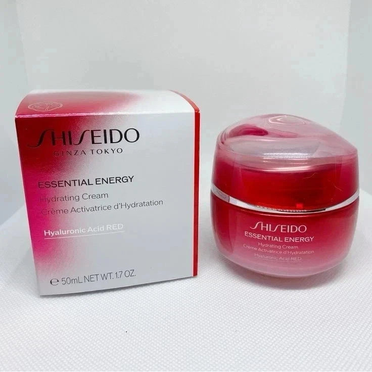 Shiseido Essential Energy Hydrating Cream, Shiseido moisturizer, Shiseido face cream, Essential Energy Cream 50ml, Hyaluronic Acid moisturizer, Shiseido skincare, hydrating face cream, Japanese skincare, luxury moisturizer
