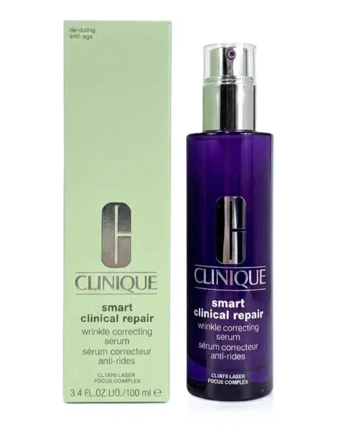 Clinique Smart Clinical Repair Serum, Clinique Wrinkle Correcting Serum, Clinique Anti Aging Serum, Clinique Smart Clinical Repair 100ml, Clinique Serum 3.4 oz, Wrinkle Correcting Facial Serum, Anti Aging Face Serum, Peptide Serum, Retinoid Serum, Hyaluronic Acid Serum, Clinique Skincare