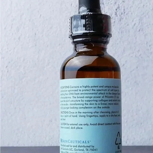 SkinCeuticals Phloretin CF with Ferulic Acid Vitamin C Serum 30ml / 1 fl oz – New Sealed